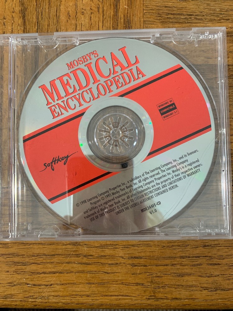 Mosby's Encyclopedia Computer Software PC CD ROM-RARE-SHIPS N 24 HOURS
