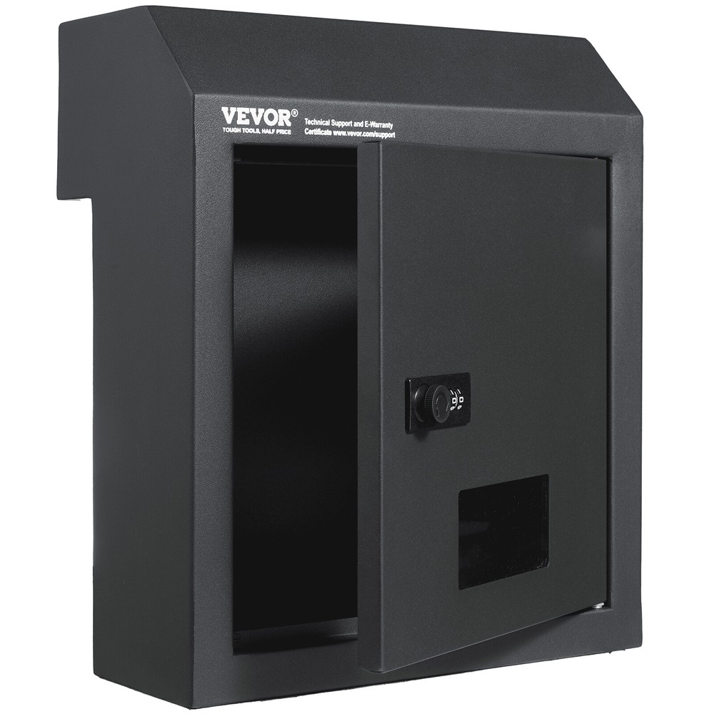 VEVOR Through The Door Key Drop Box Mailbox with Combination Lock Dark Gray