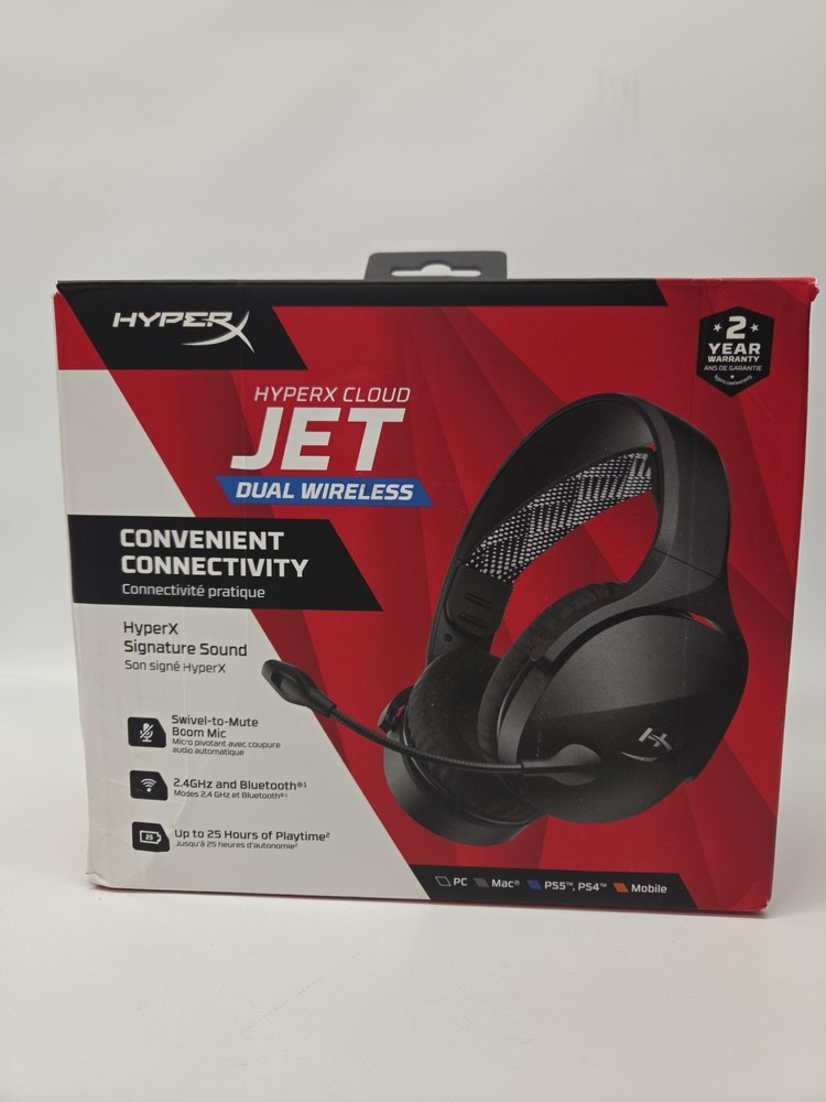 HyperX Cloud Jet Headset Dual Wireless Gaming Bluetooth PC Mac PS4 Mobile