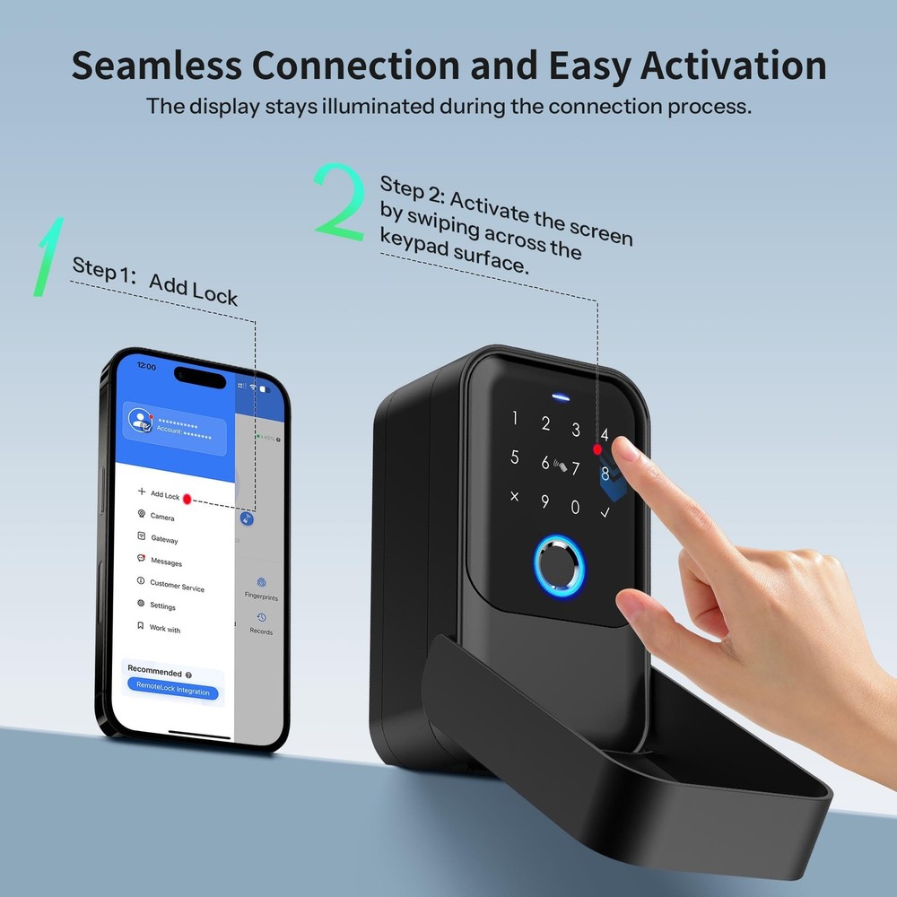 Smart Key Lock Box – Wall Mounted or Shackle Design, Fingerprint, Passcode, B...