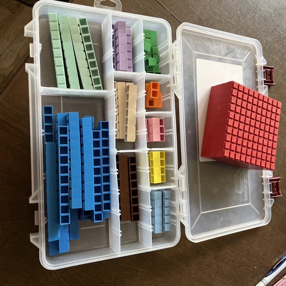 Math U See Manipulatives Integer Block Kit-All blocks &extra blocks & container