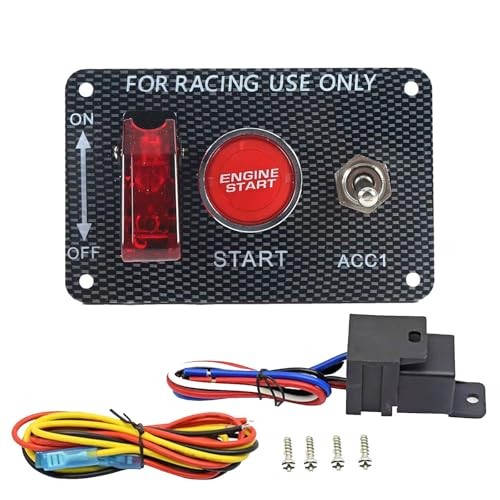 3-in-1 Universal 12V Racing Ignition Switch Panel 3 in 1 Ignition Switch Panel