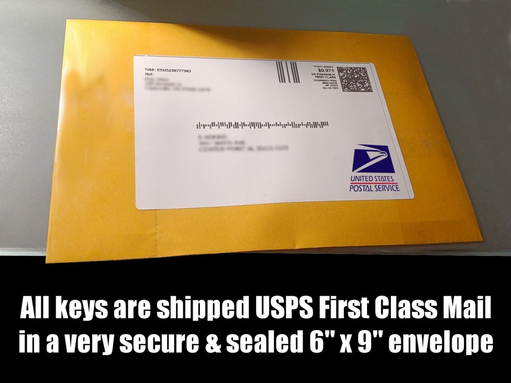 Sentry Safe & Fire Box keys / Select your key code / Series TS0 - TS9