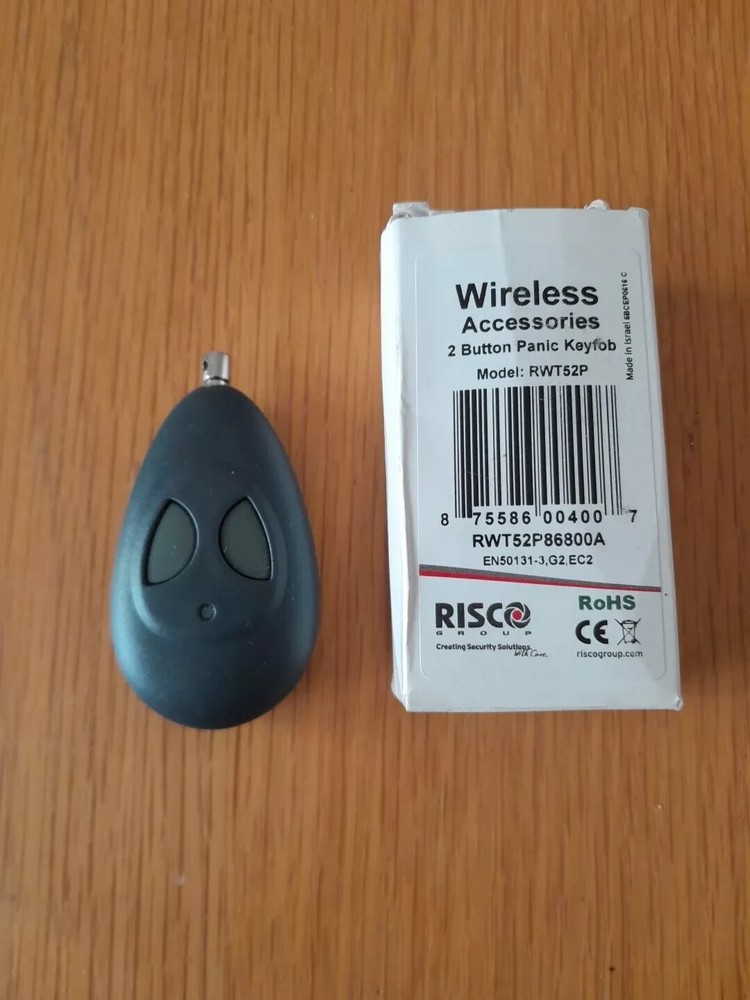 Risco 2 Button Panic Keyfob 868MHz RWT52P - NEW