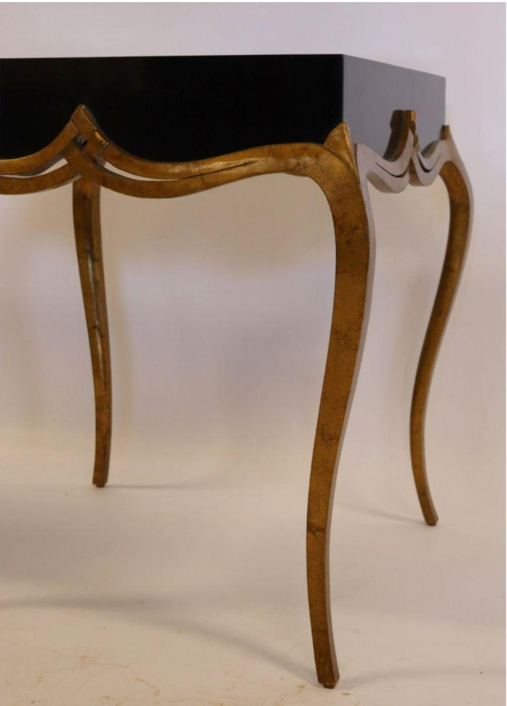 Christopher Guy Gilt And Ebonized End Table