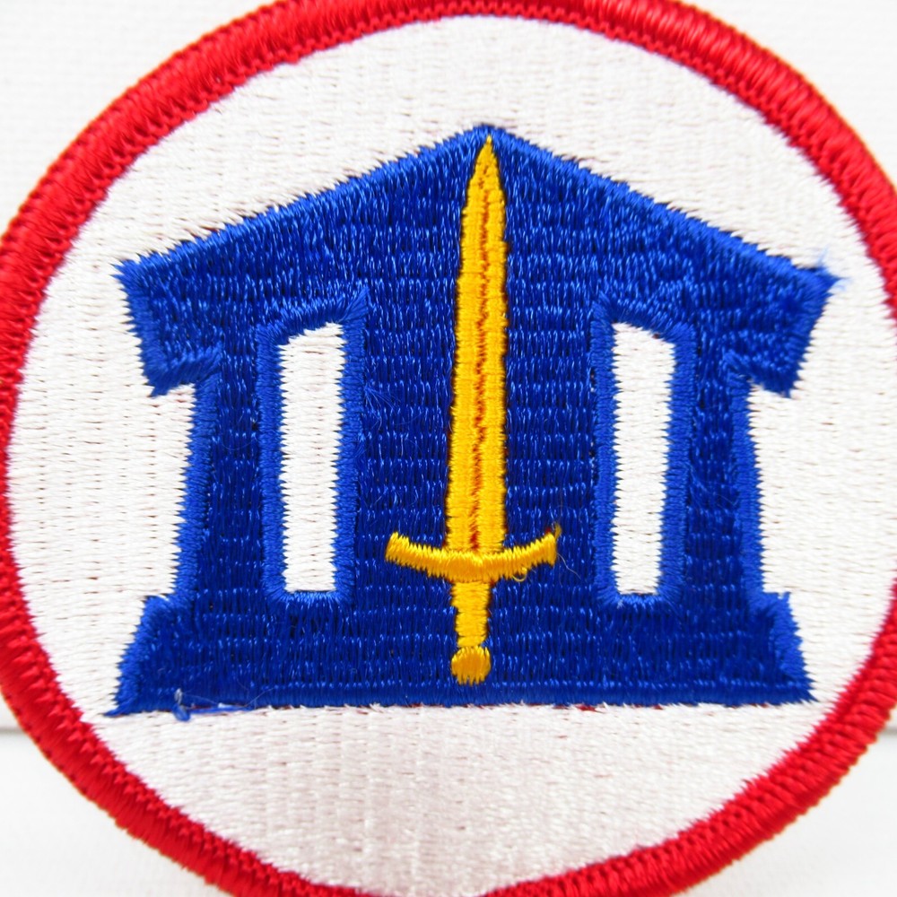 ROTC Patch Reserve Officer Training Corps Badge Sword Building Red Border