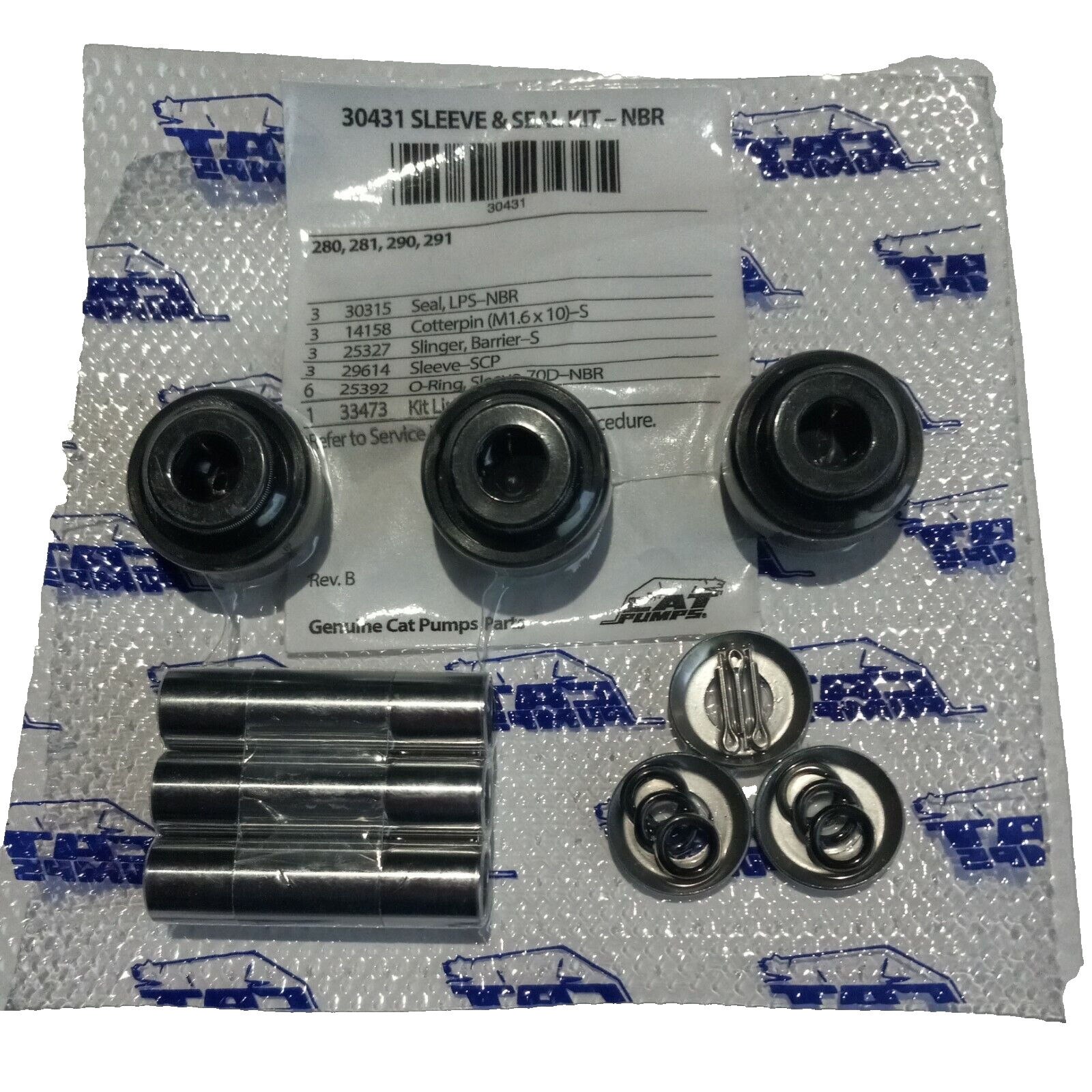 30431 Cat Pump 280, 290 Sleeve & Seal Prrrm-A-Lube Kit