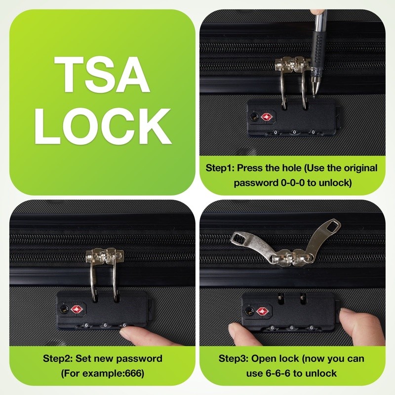 Durable Hardside Luggage Collection W/ 360° Spinner Wheels TSA Lock Expandable