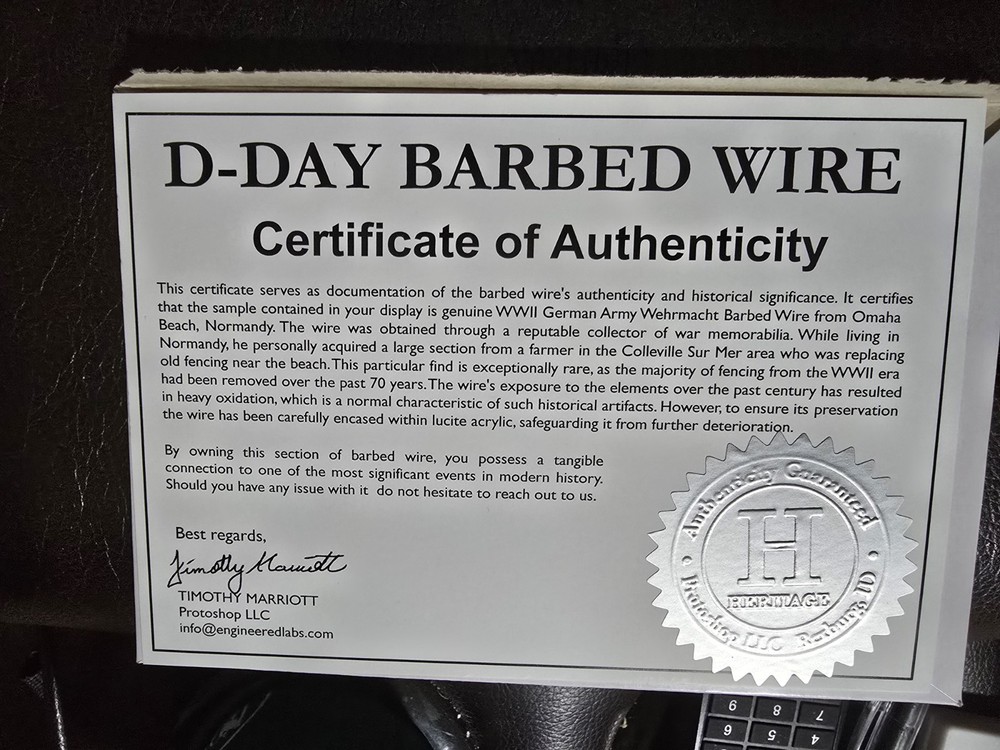 Barbed Wire From D-DAY OMAHA BEACH