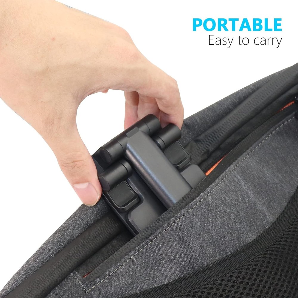 Cell Phone Stand, Folding Desktop Angle Height A-Black