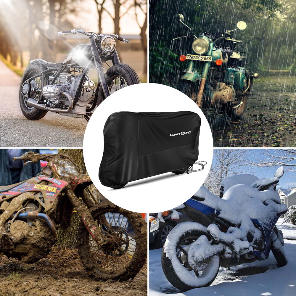 NEVERLAND XL Motorcycle Cover Waterproof Heavy Duty Storage Outdoor Protector