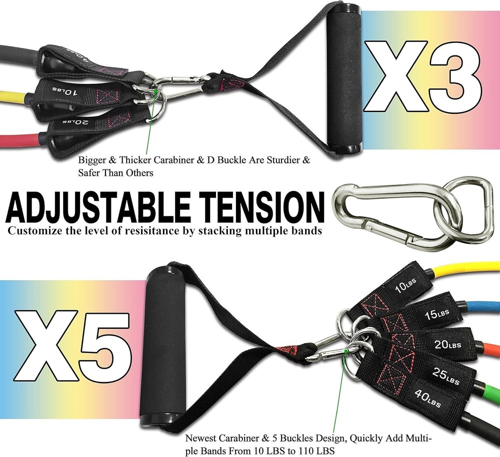 Versatile Resistance Bands with Handles: Lightweight Set for Effective Workouts