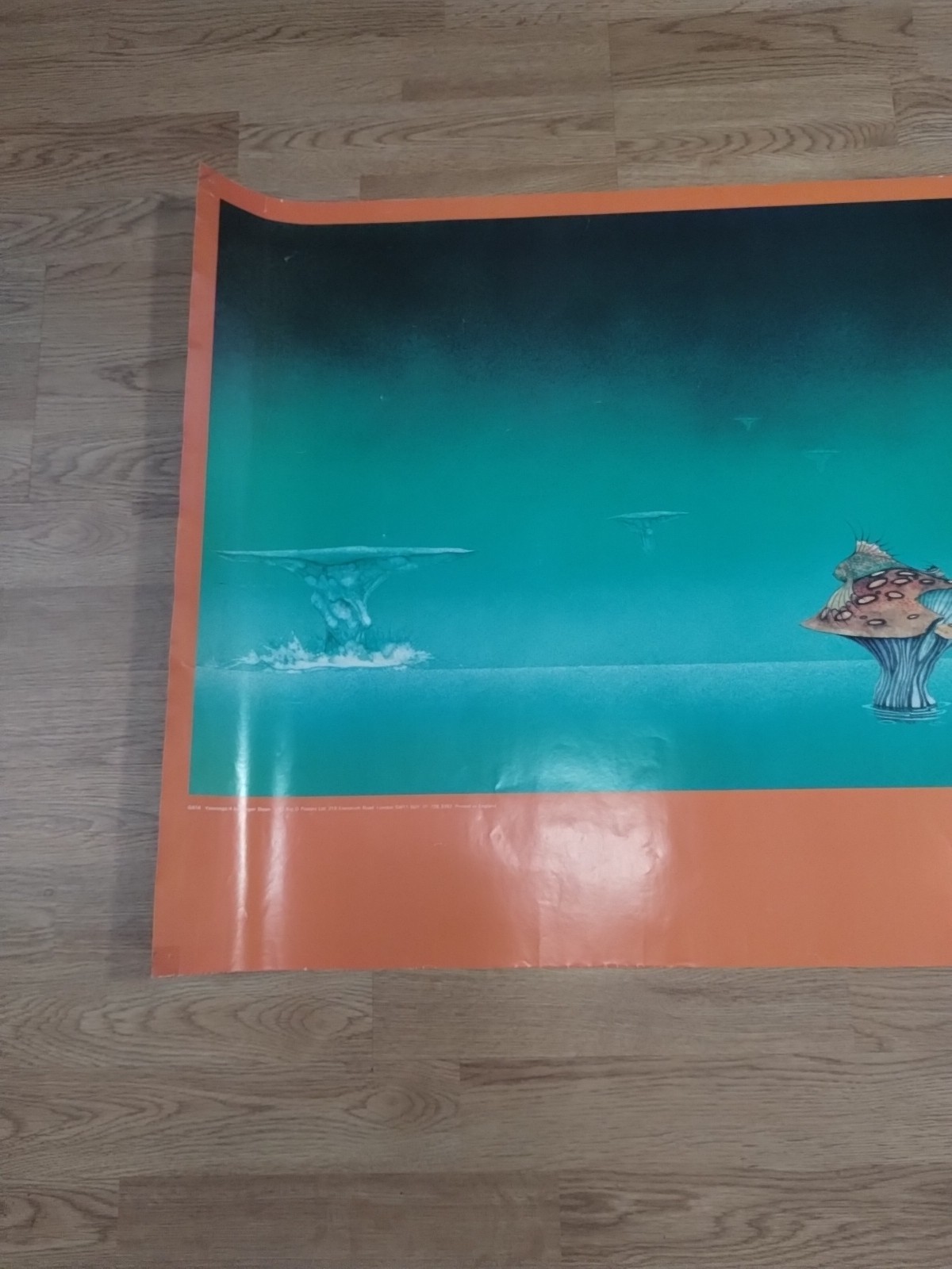RARE 1973 Fish Yessongs 4 Roger Dean Cover Art Big-O Poster England Psychedelic