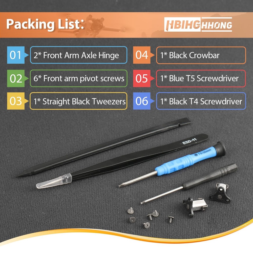 2Pcs Front Arm Axis Replacement for DJI Mini 3/Mini 3 Pro Shaft...