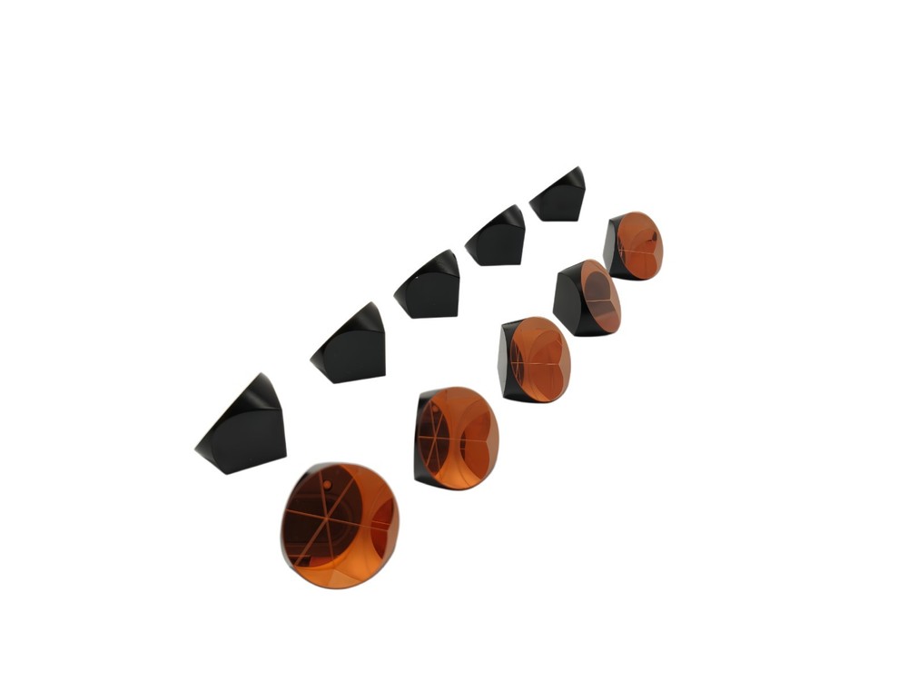 10pcs Corner Cube Prism Plated 25.4mm Trihedral Retroreflector