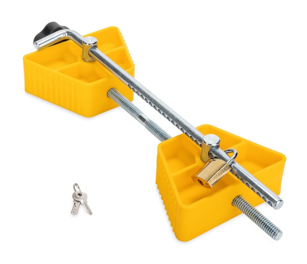 Camco Small Wheel Stop With Locking Feature 44653