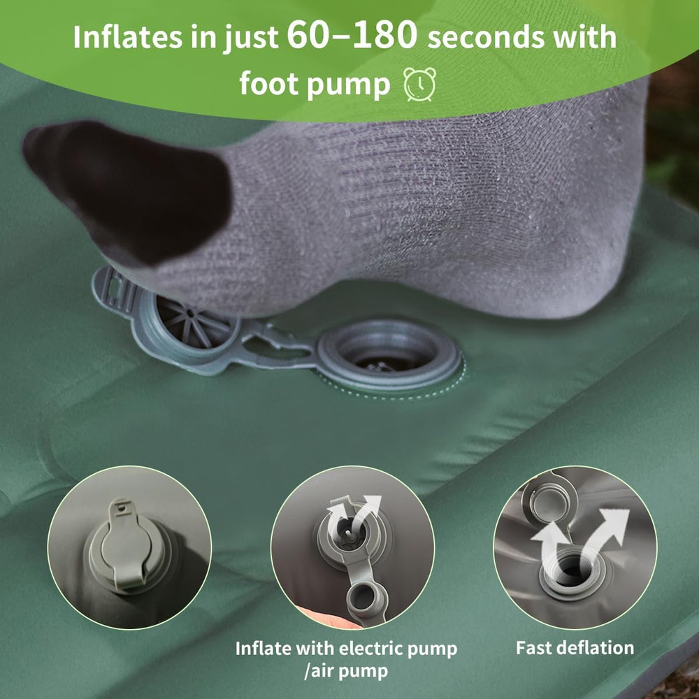 Camping Sleeping Pad, Extra Thick 5 Inch Ultralight Sleeping Pad for Camping ...