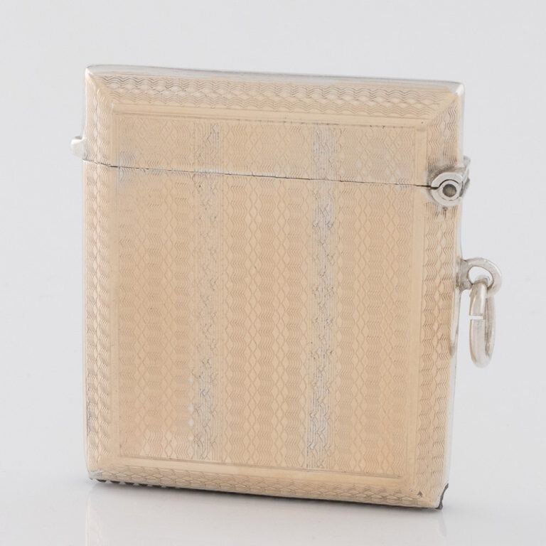 Parcel Gilt Silver Vesta Case Birmingham 1925