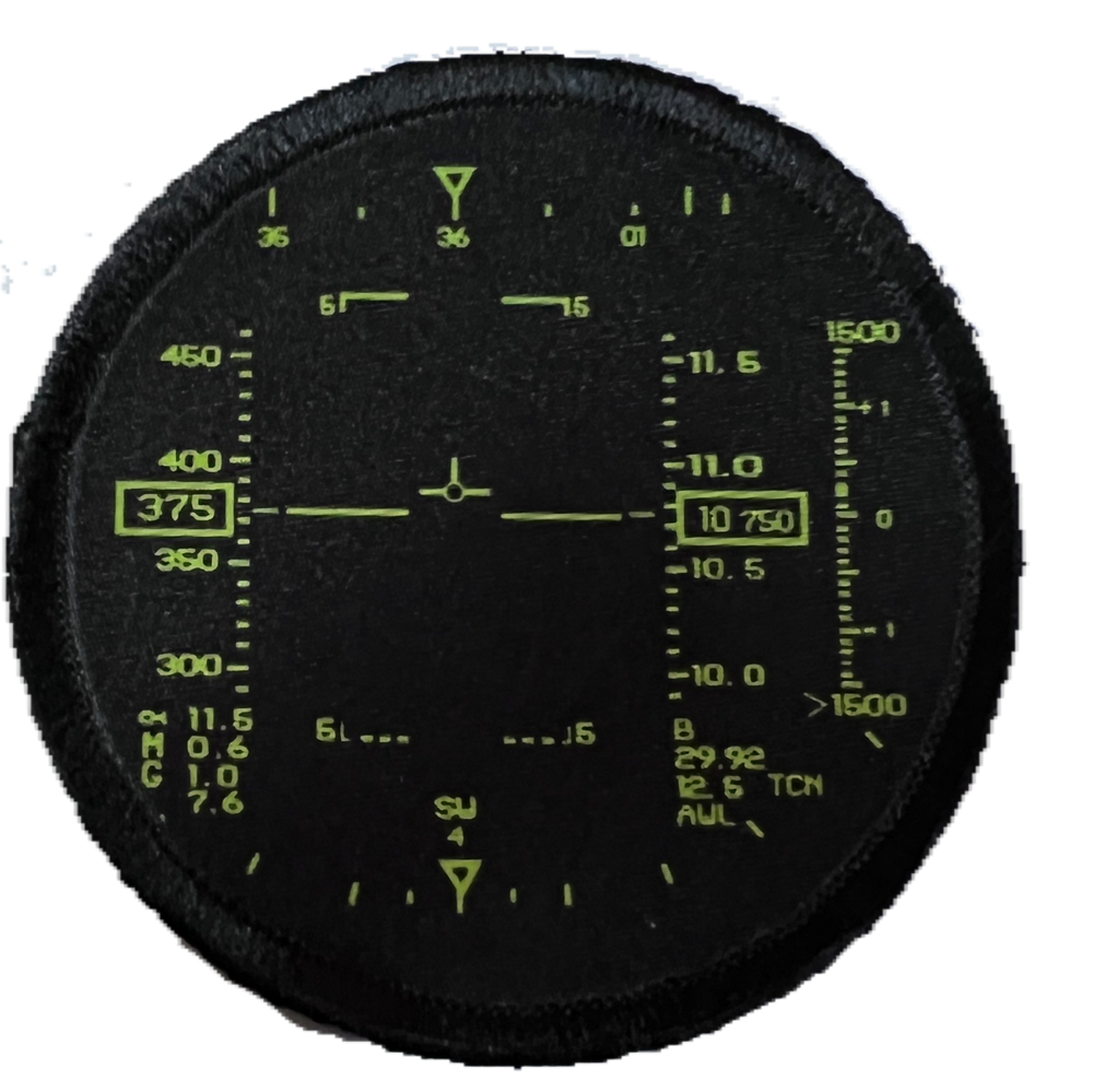 F14 Tomcat HUD Heads Up Display 3'' Morale Patch- Hook and loop Custom Patch 3"
