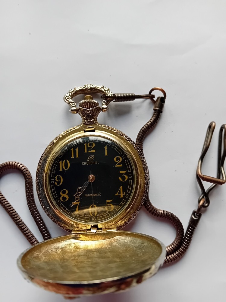 GOOD 'CHURCHILL ' HUNTER POCKET WATCH ,WORKING