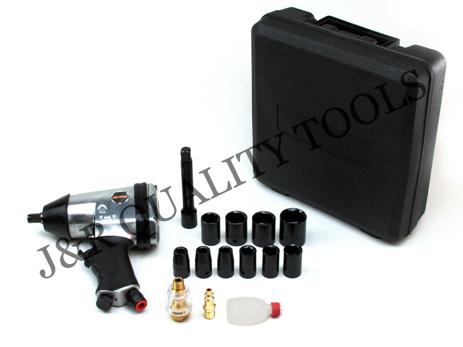 1/2" AIR IMPACT WRENCH GUN KIT SOCKETS W/CASE
