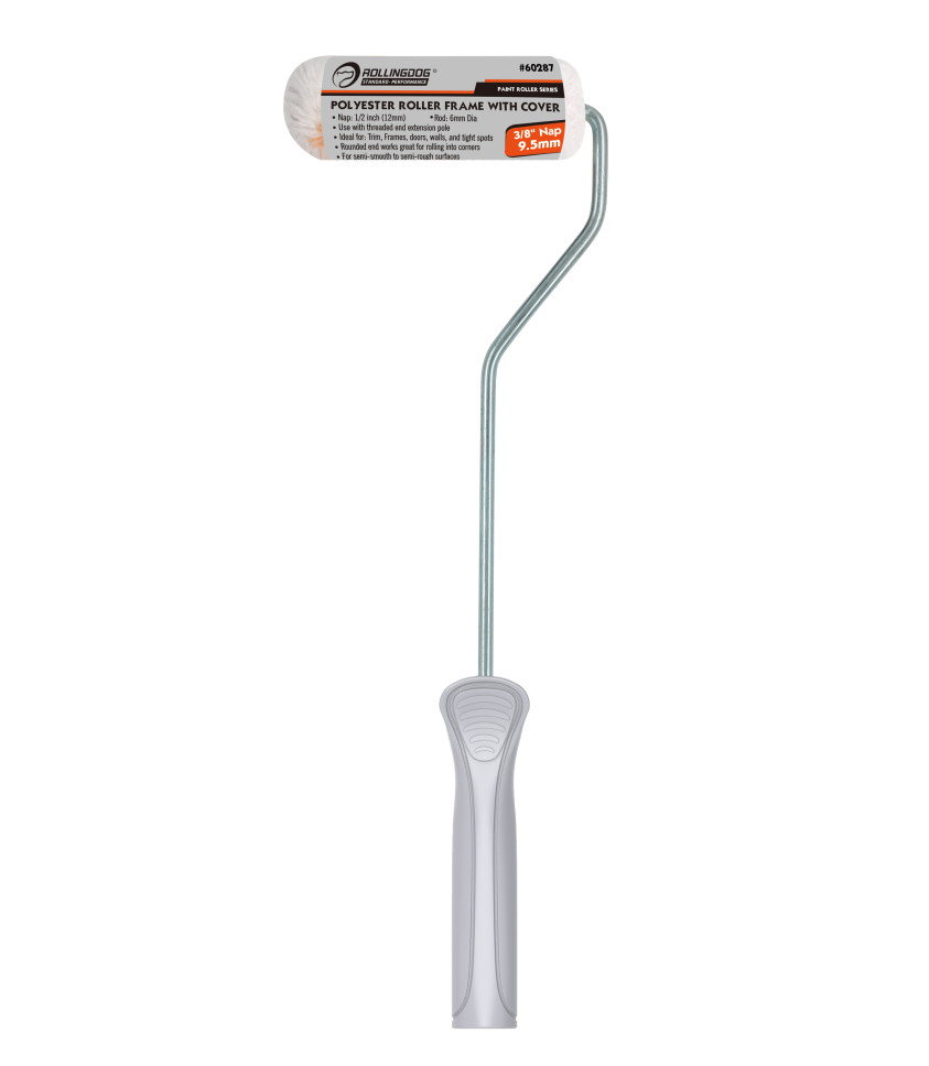 4" Polyester Roller Frame with Cover – 1/2" Nap Paint Roller