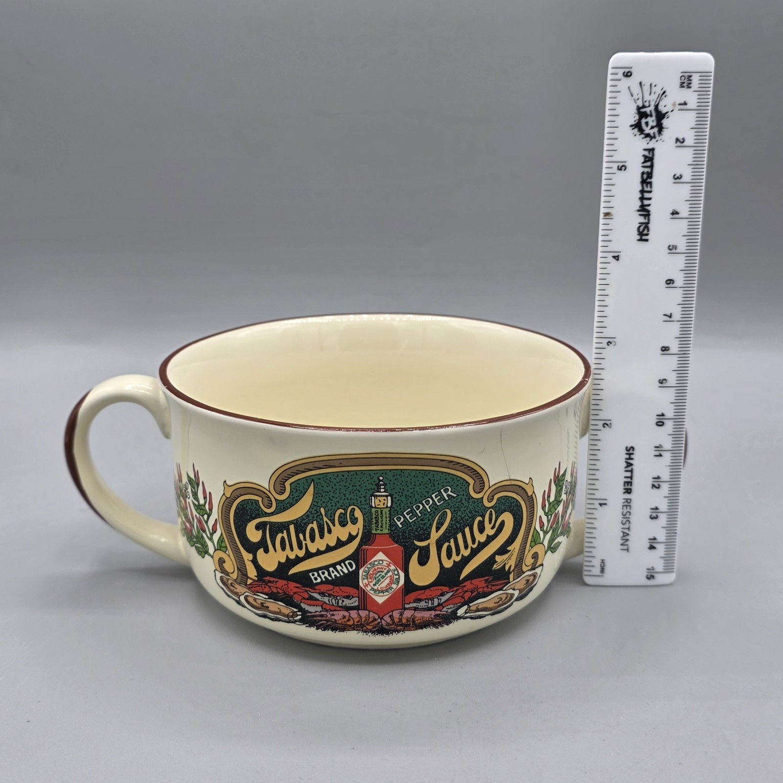 Tabasco Stoneware Pepper Sauce McIlhenny Soup Seafood Gumbo Bowls 16 oz Set of 4