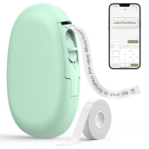 E10 Bluetooth Label Maker Machine with Tape, Continuous Waterproof Label,