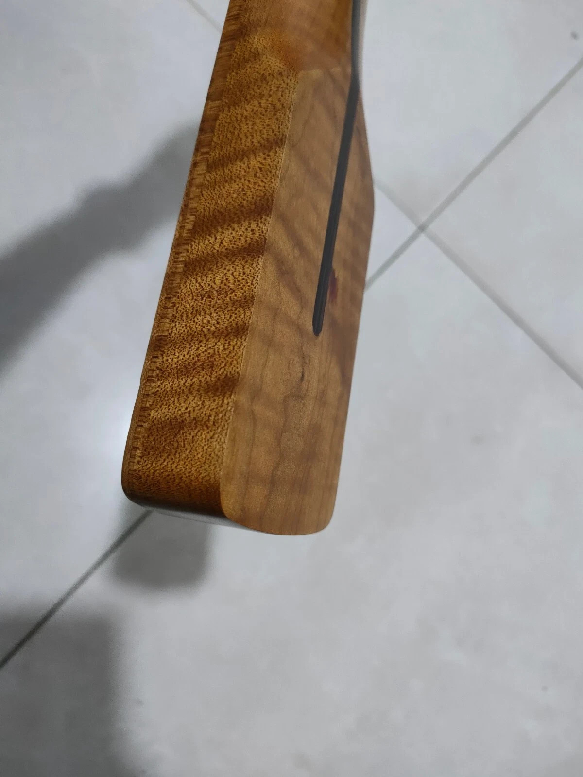 Roasted Flame Maple Fretless BASS Bass guitar neck 20 fret 34inch Replacement