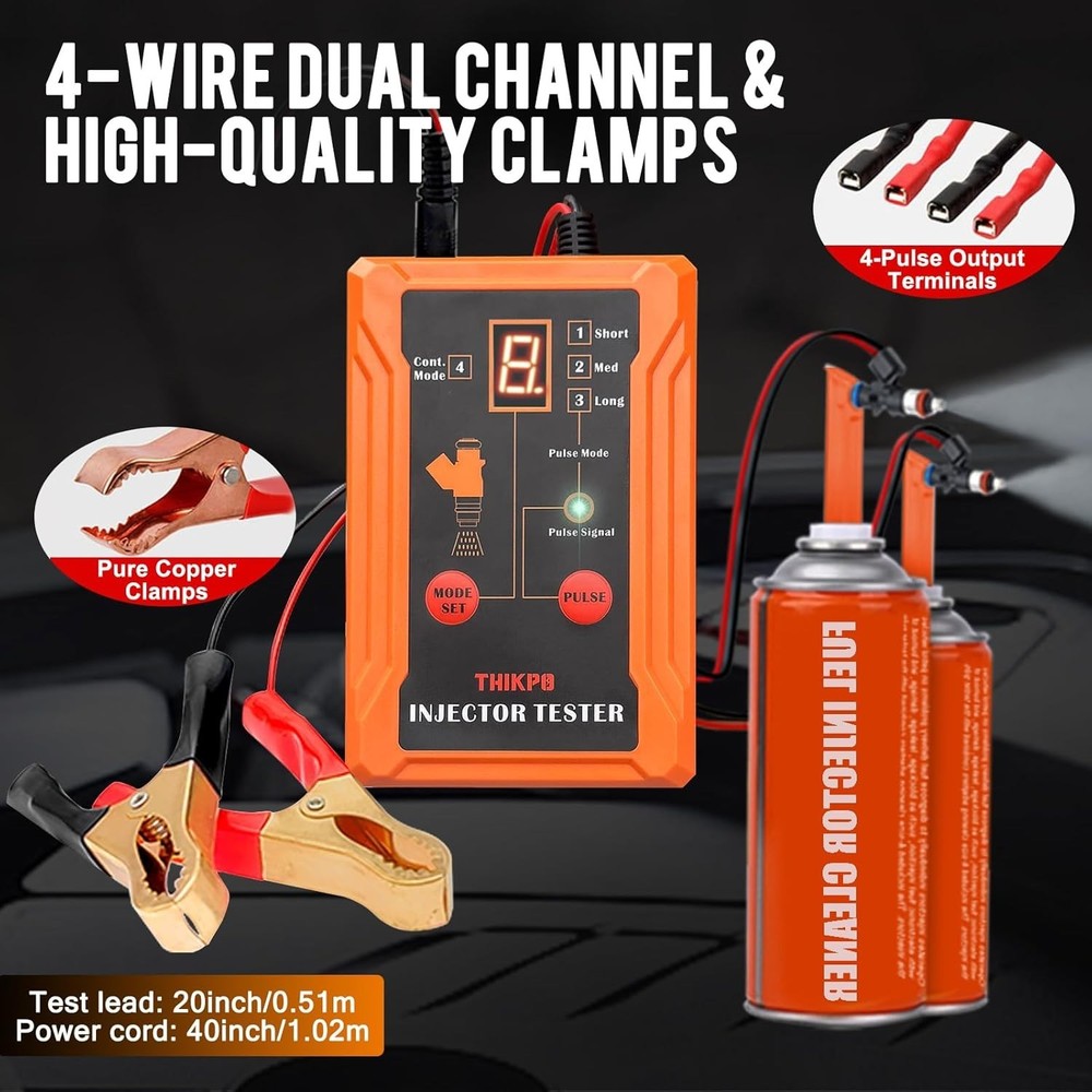 Professional Injector Tester & Cleaner Set: 2 Injectors Simultaneously & Safe