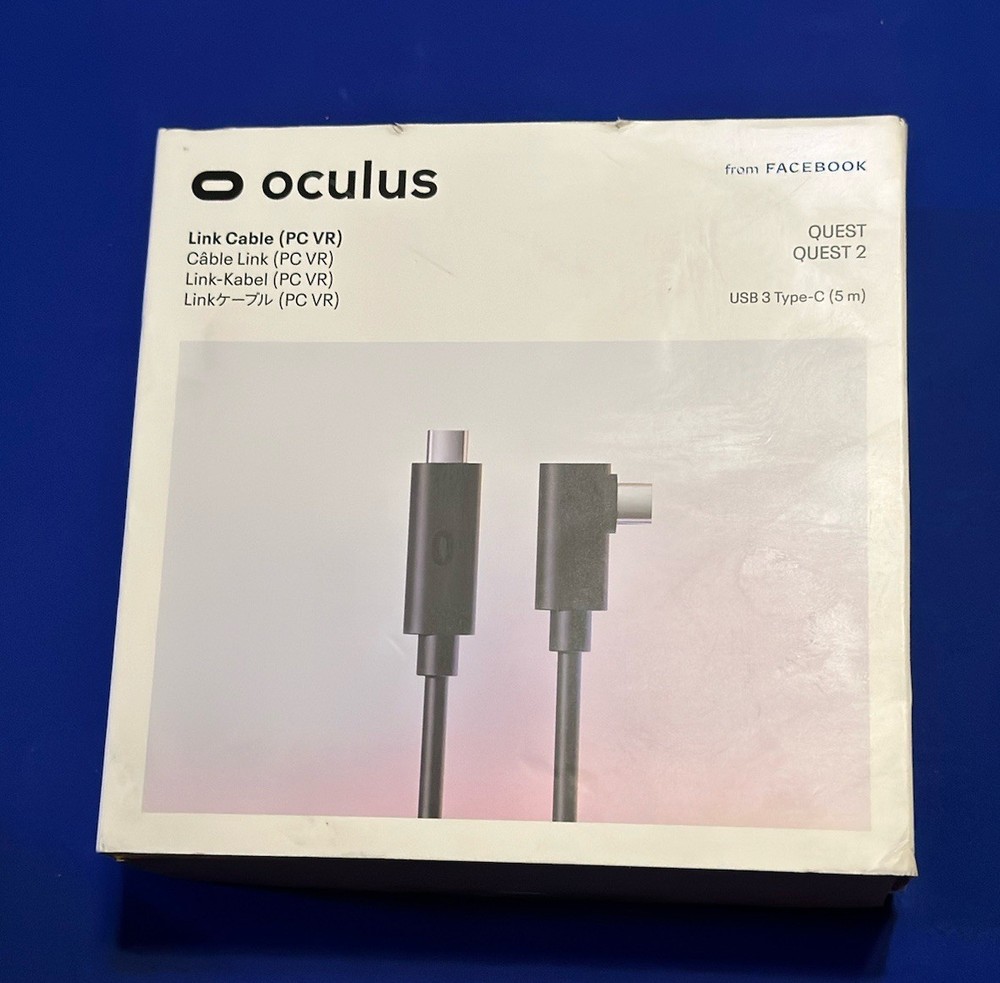 Genuine Oculus Link Cable 5m 16ft Virtual Reality Headset Cord for Quest 2 Pc Vr