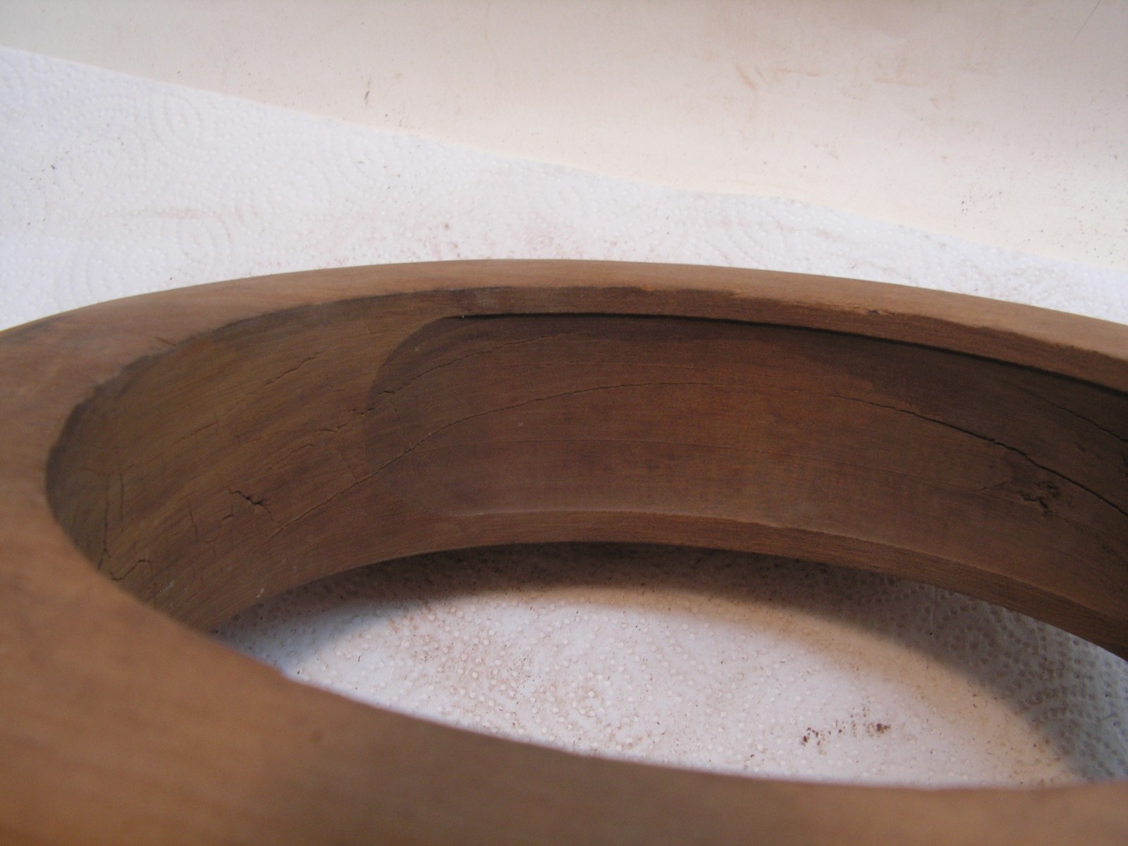 Antique Wooden Block Hat Brim Mold Millinery Form 32 6 3/4 2 5/8? 11" 12 5/8"