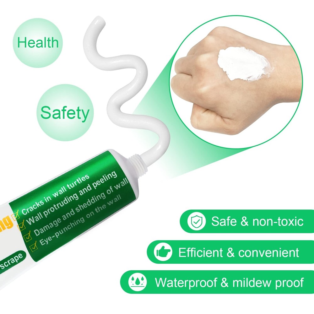 Drywall Repair Kit, 2 Pcs Spackle Wall Patch Kit with Scraper, 2 Pack