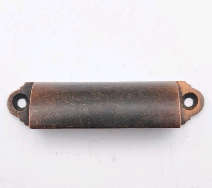 Antique Bin Pull Apothecary Drawer Pull Handle Old Vintage Cast Brass Hardware