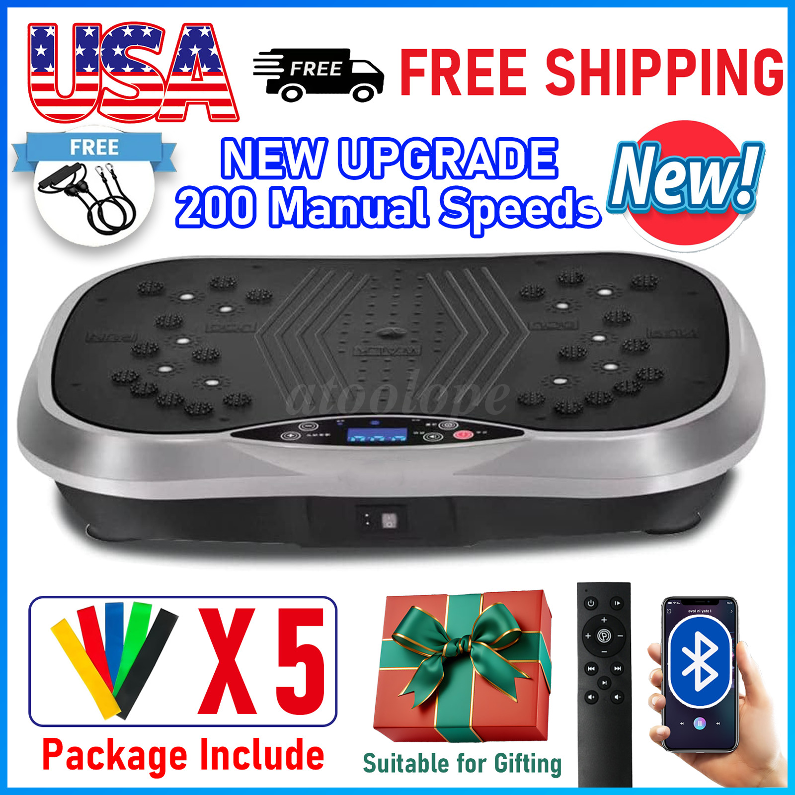 NEW Vibration Plate Exercise Machine Vibrate Platform Whole Body Workout Fitness