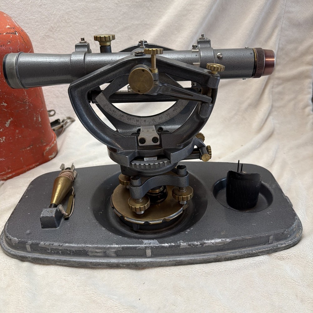 David White Instruments Model 8300 Transit Level Surveying Tool W/case Brass