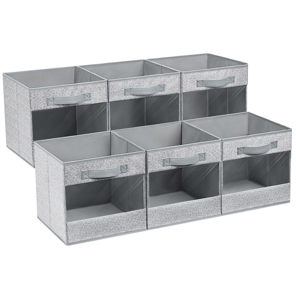 Cube Storage Bin 6 Pack Collapsible Storage Bins Cube Storage Organizer With Win