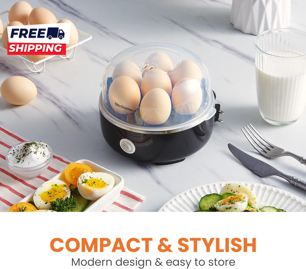 EGC115B Easy Egg Cooker Electric 7 Egg Capacity Soft Medium Hard Boiled Egg