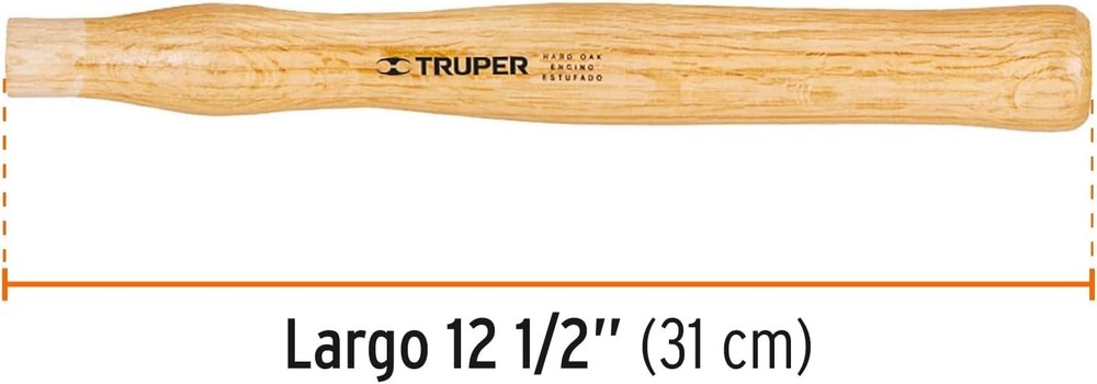 12.5-Inch Polished Wood Replacement Handle for Sledge Hammers - Easy Install