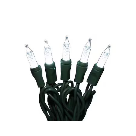 Stringlights, 25Ft, Bllt, 50Leds, White,  60Rg17