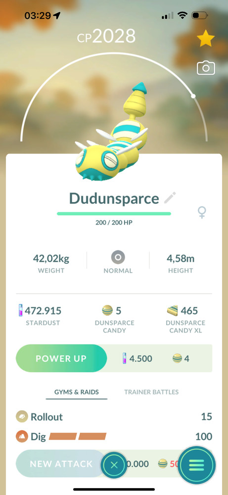 Dudunsparce (Three Segment) | Tr-de 20K Stardust