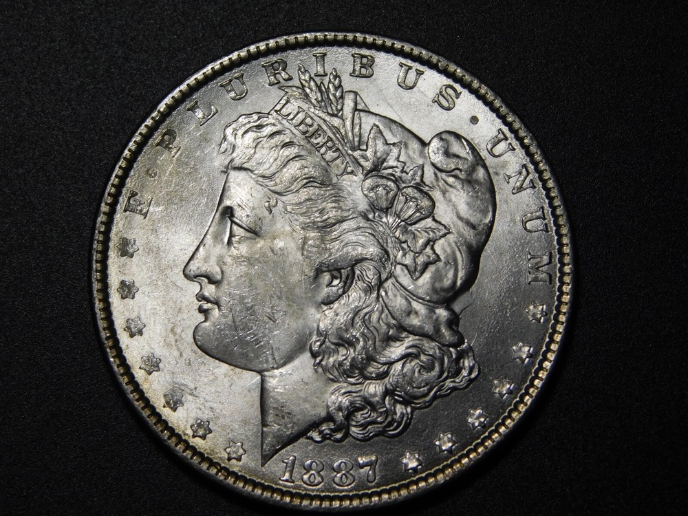 OLD WEST US COINS 1887 MORGAN SILVER DOLLAR