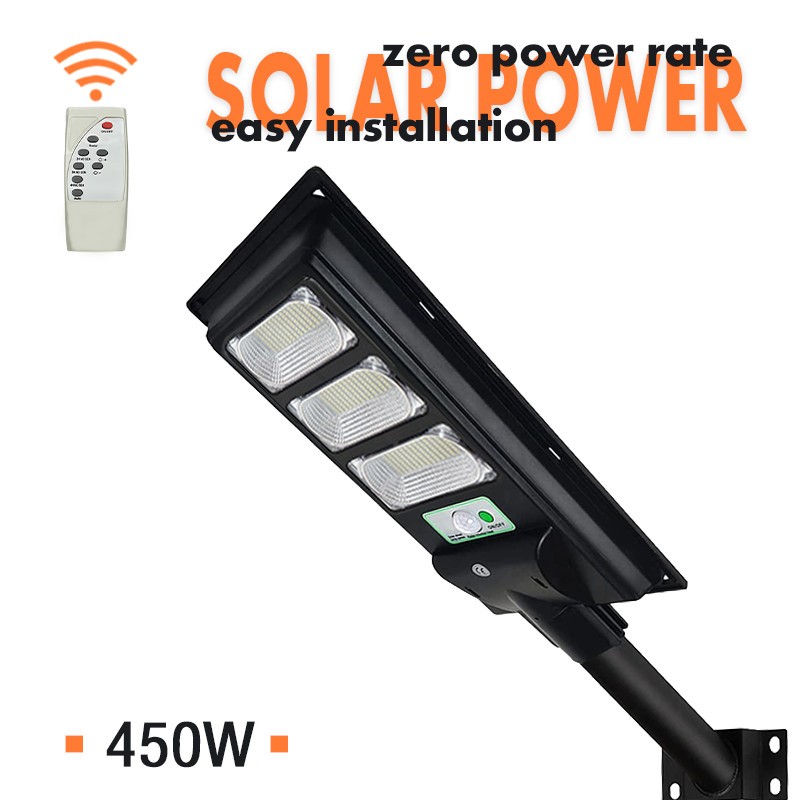 Solar Sensor Street Lamp 450W Outside Path Security Energy Saving Timer IP65