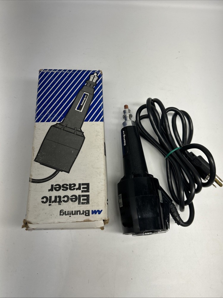 Vintage Bruning Electric Erasing Machine Model: 87-300 In Box Tested