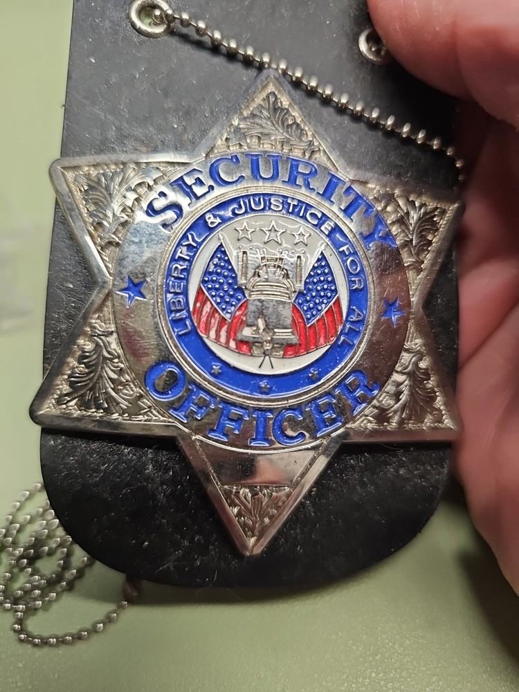 OBSOLETE HEROES PRIDE Private Security Guard ON LEATHER PATCH WITH CHAIN