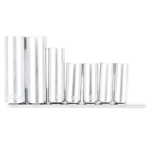 7 Pcs Removal Socket Tool Alloy Oil Injector O2 Sensor Wre Removal Tool Set