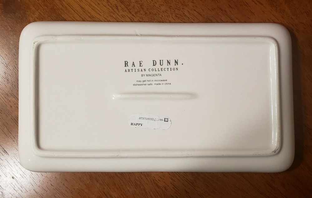 New Rae Dunn "HAPPY EASTER" Tray Serving Dish Ceramic