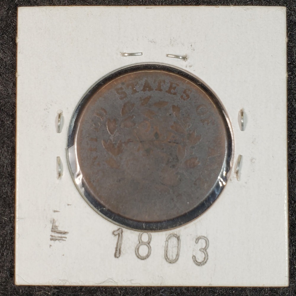 1803 Draped Bust Large Cent. Only 3,131,691 Minted Rare