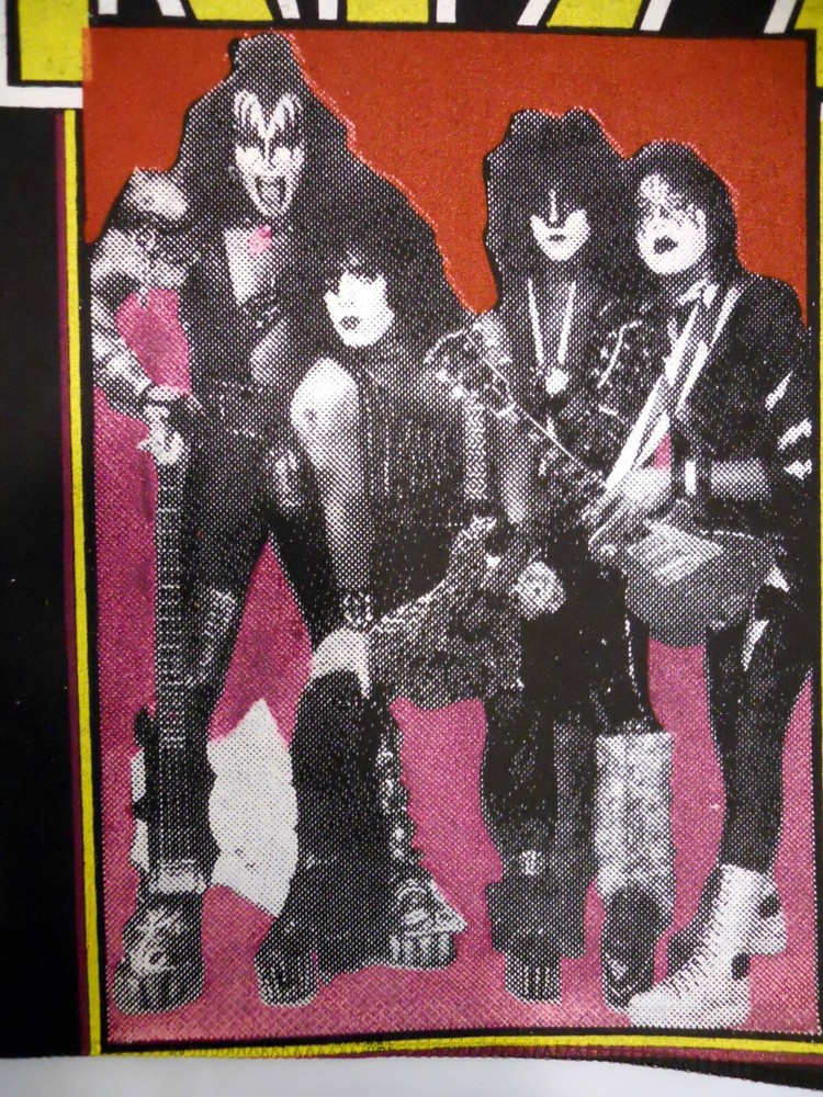 KISS Back Patch - 30+ Years Old - Horrible - group - Rare - VINTAGE but NEW 80's