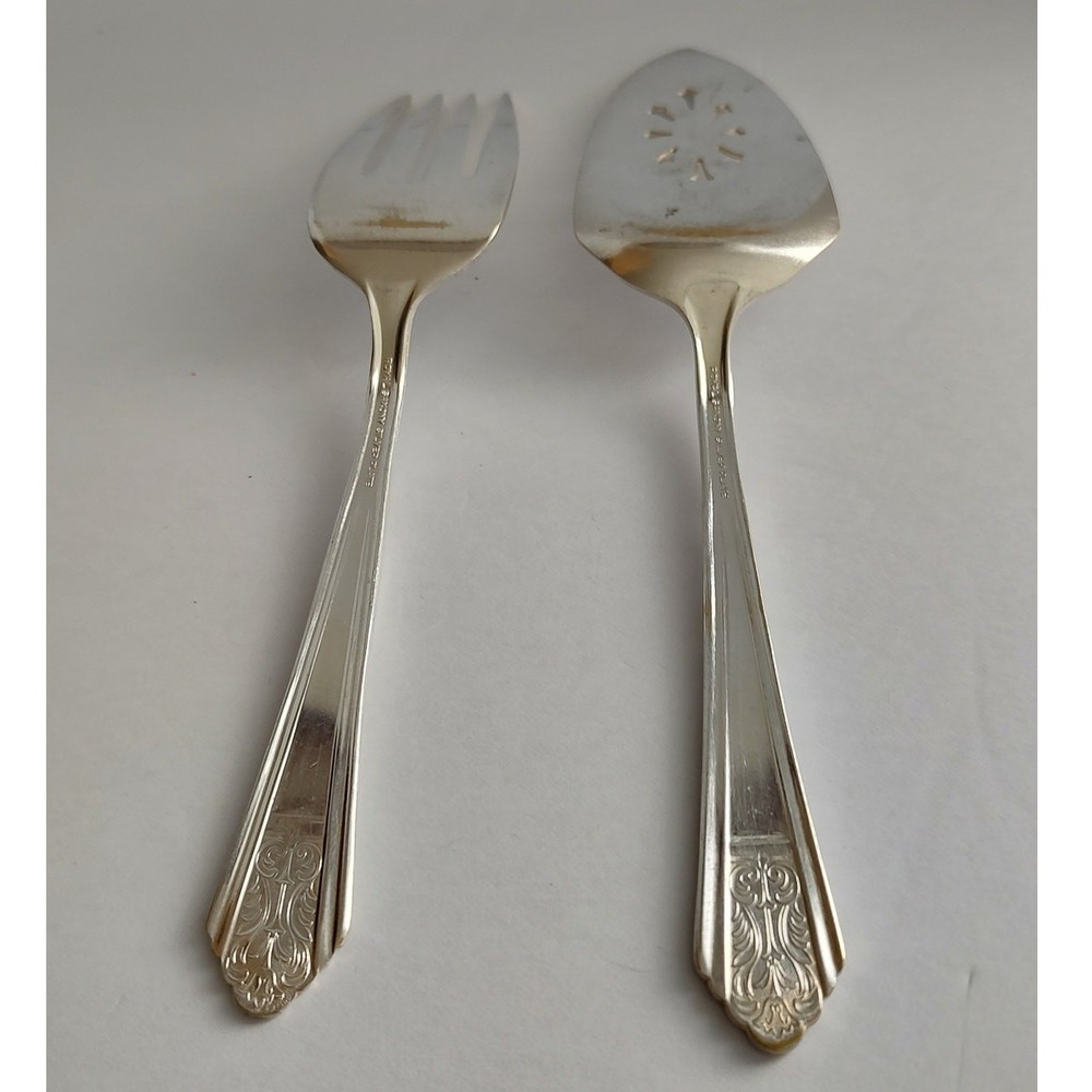 Royal Saxony Silverplate Serving Fork & Cake/Pie Server Set